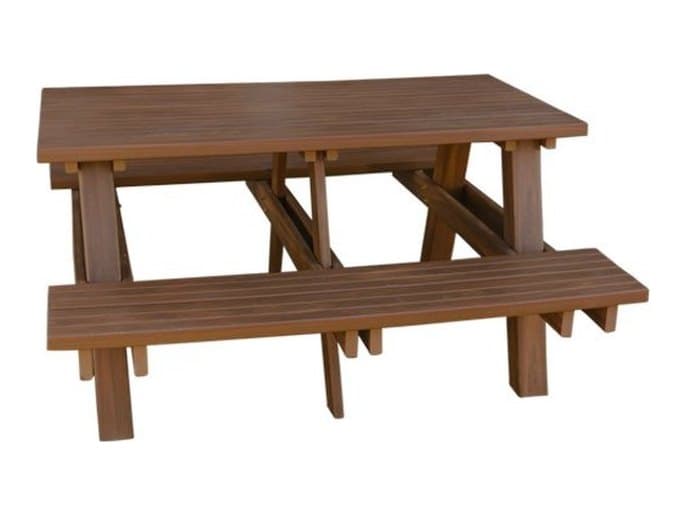 Mesa de churrasqueira com bancos