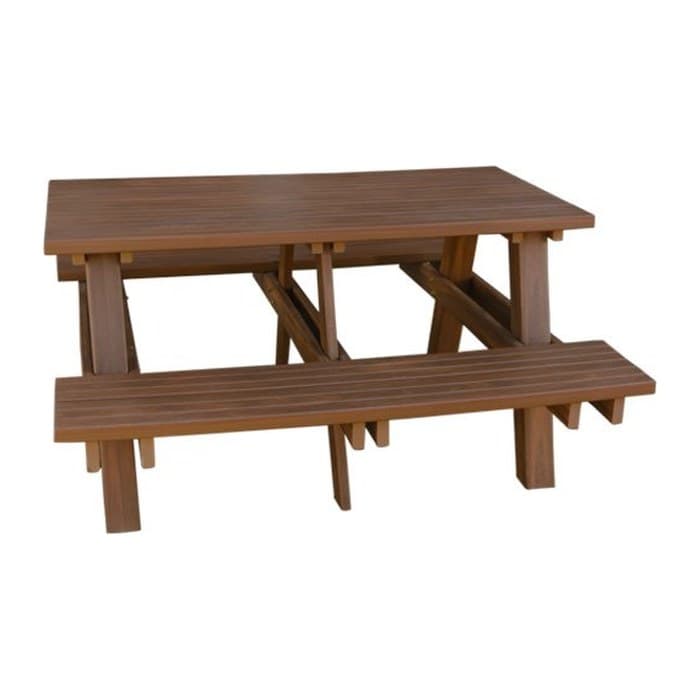 Mesa de churrasqueira com bancos, 1,50 m